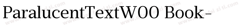 ParalucentTextW00 Book字体转换